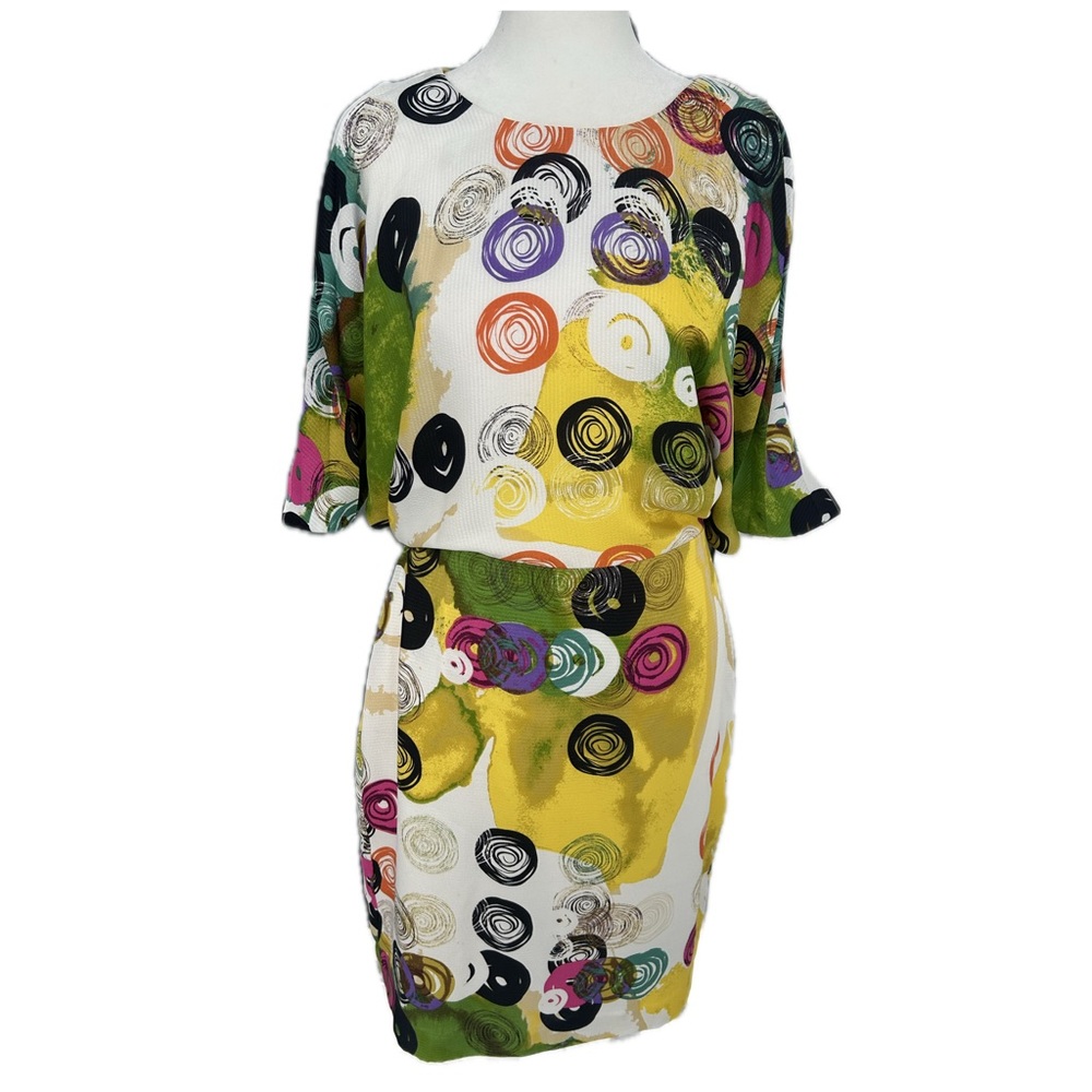 Retro Julie Dillon Cold Shoulder Mod
Print Mini Dress